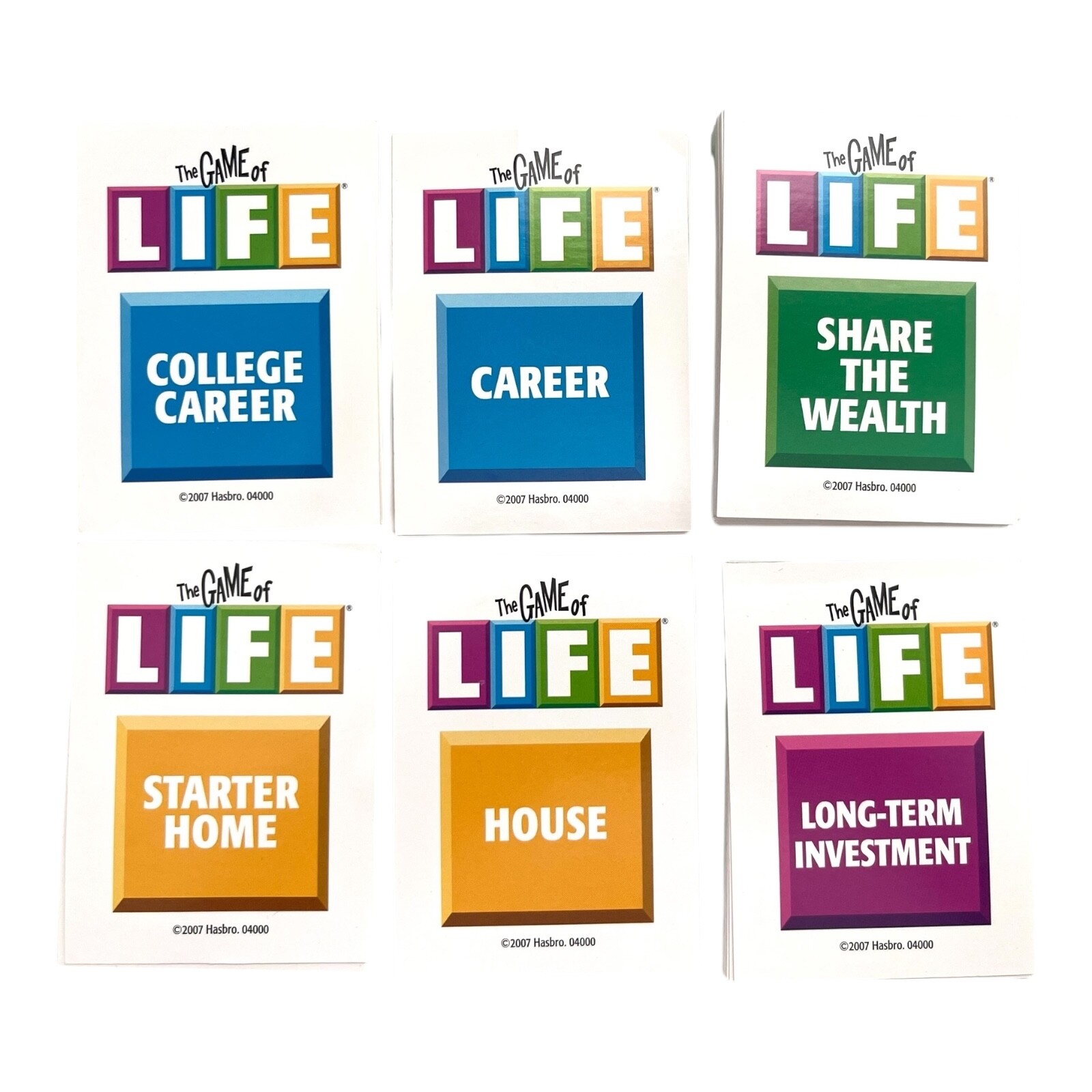 Game of Life Board Game Cards Complete Deck of 54 – 2007