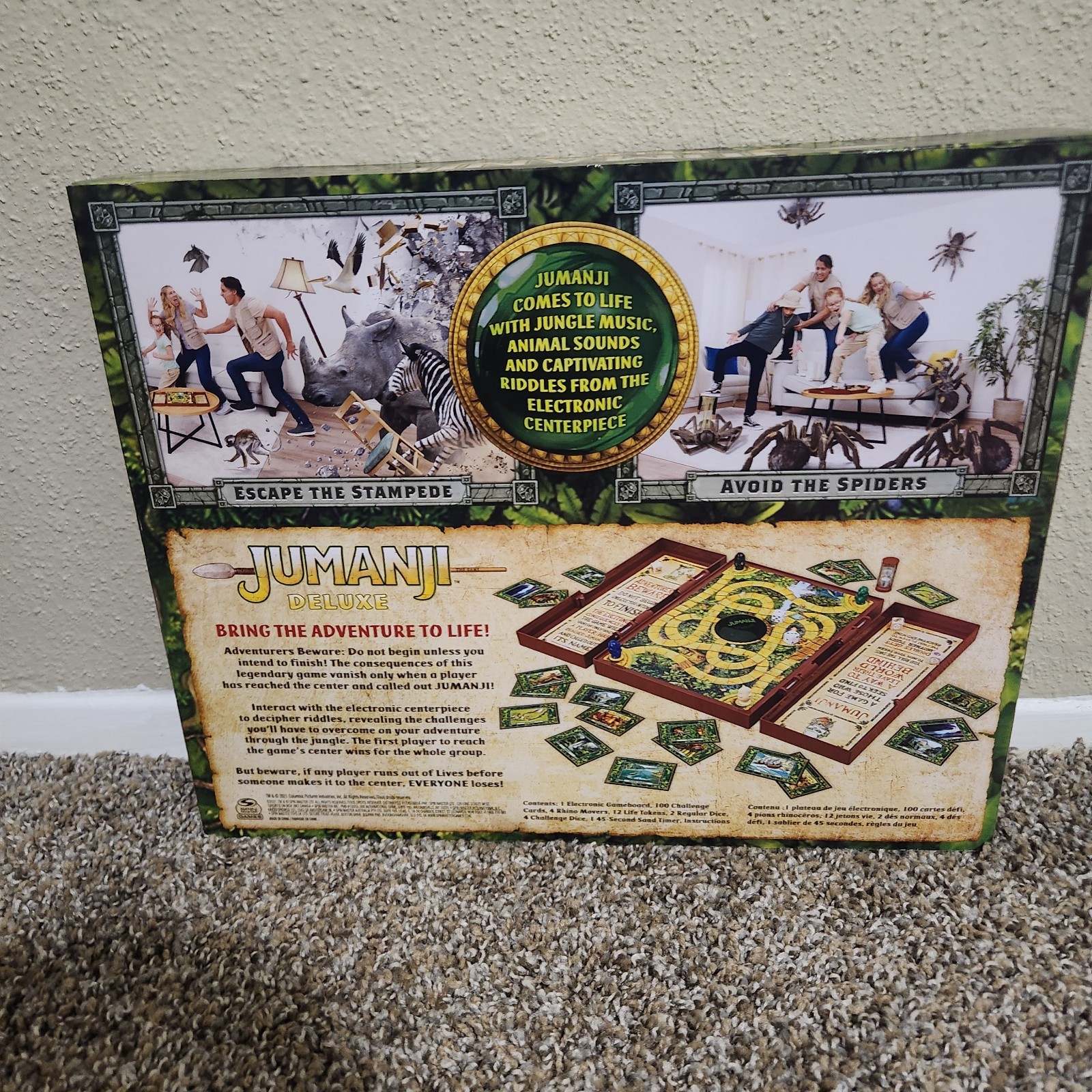 Jumanji Deluxe Electronic Adventure Board Game Spin Master Sealed