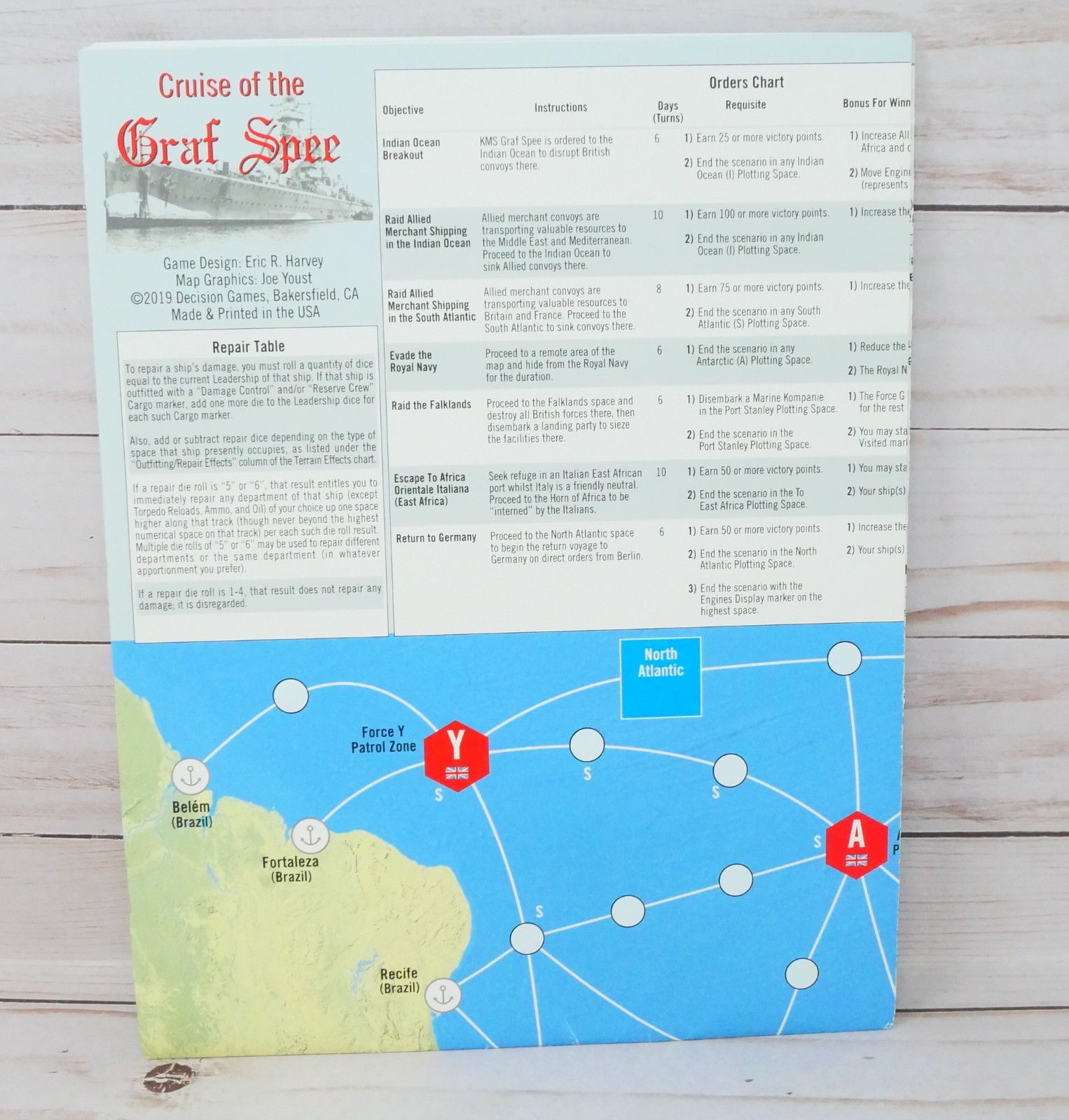 World at War 66, Cruise of the Graf Spee, Solitaire Game, Complete Punched