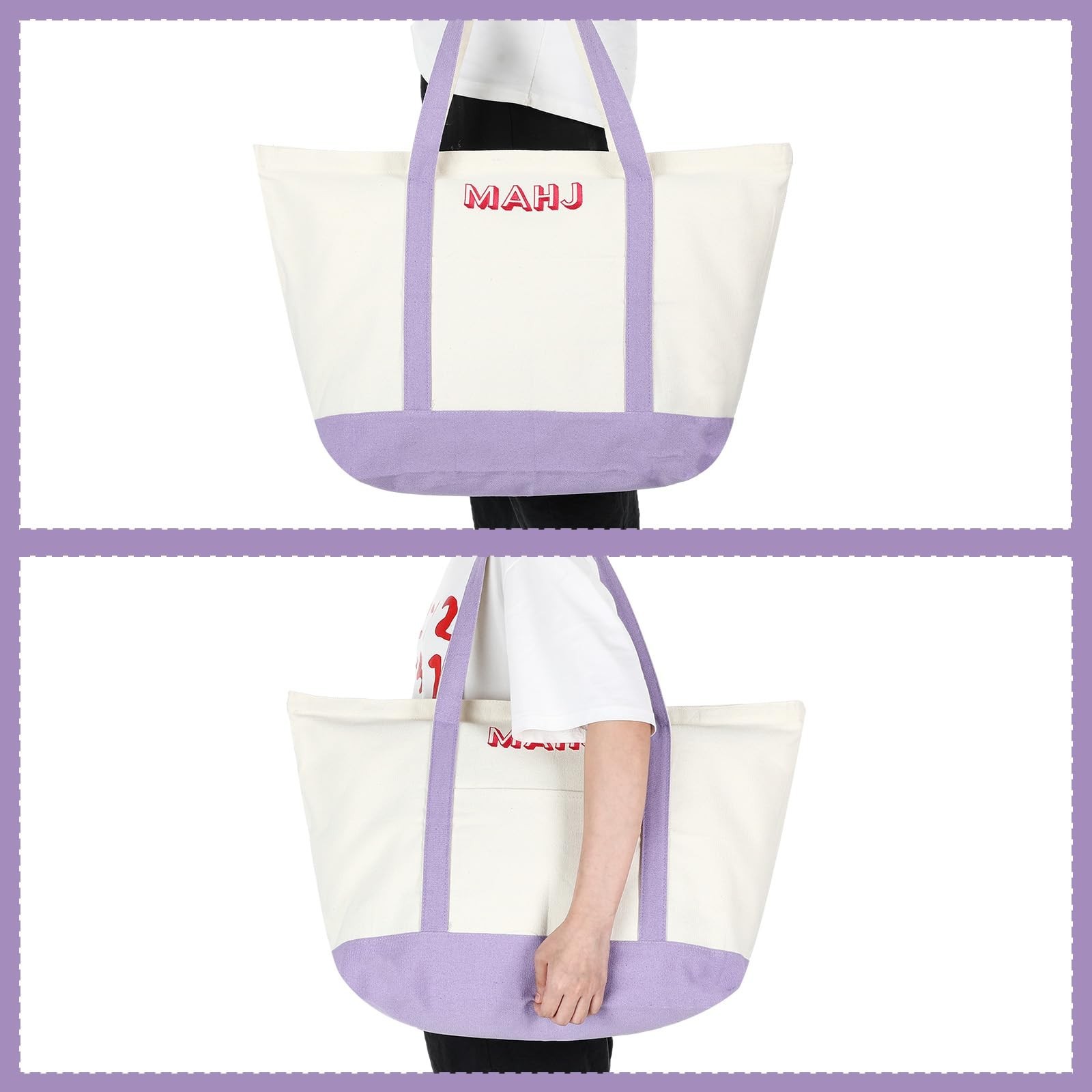 3 Pcs Empty Mahjong Canvas Bag Gift Embroidered American Mahjong Set Incl Til…