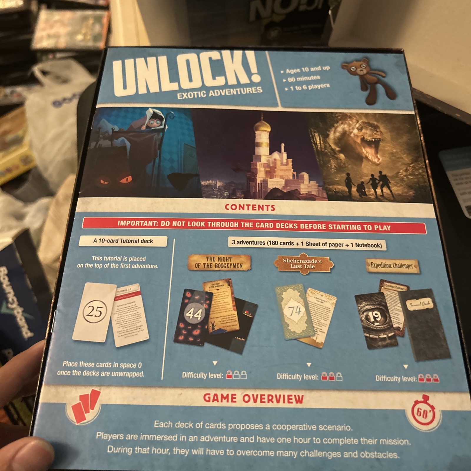 Unlock! Exotic Adventures Cooperative Escape Room Game Space Cowboy Used