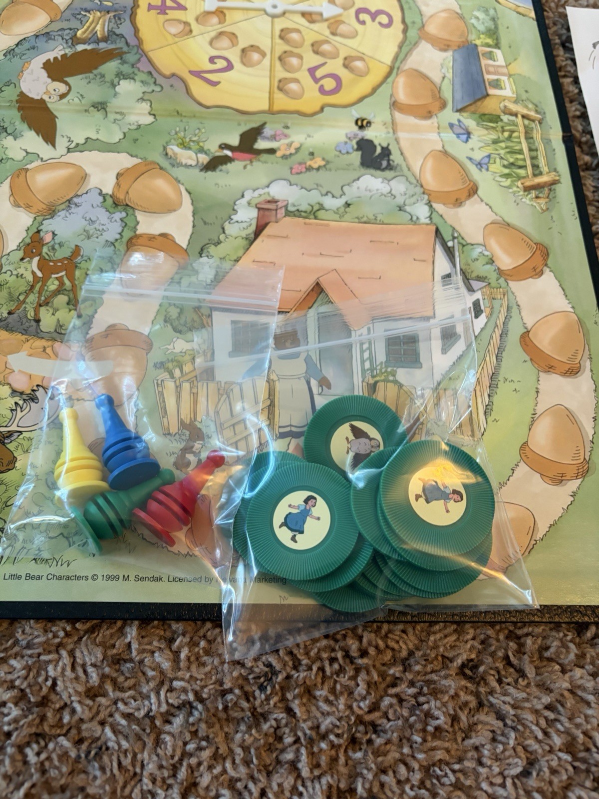 Maurice Sendak’s Little Bear Leap Frog Game COMPLETE Vintage 1999 Free Shipping