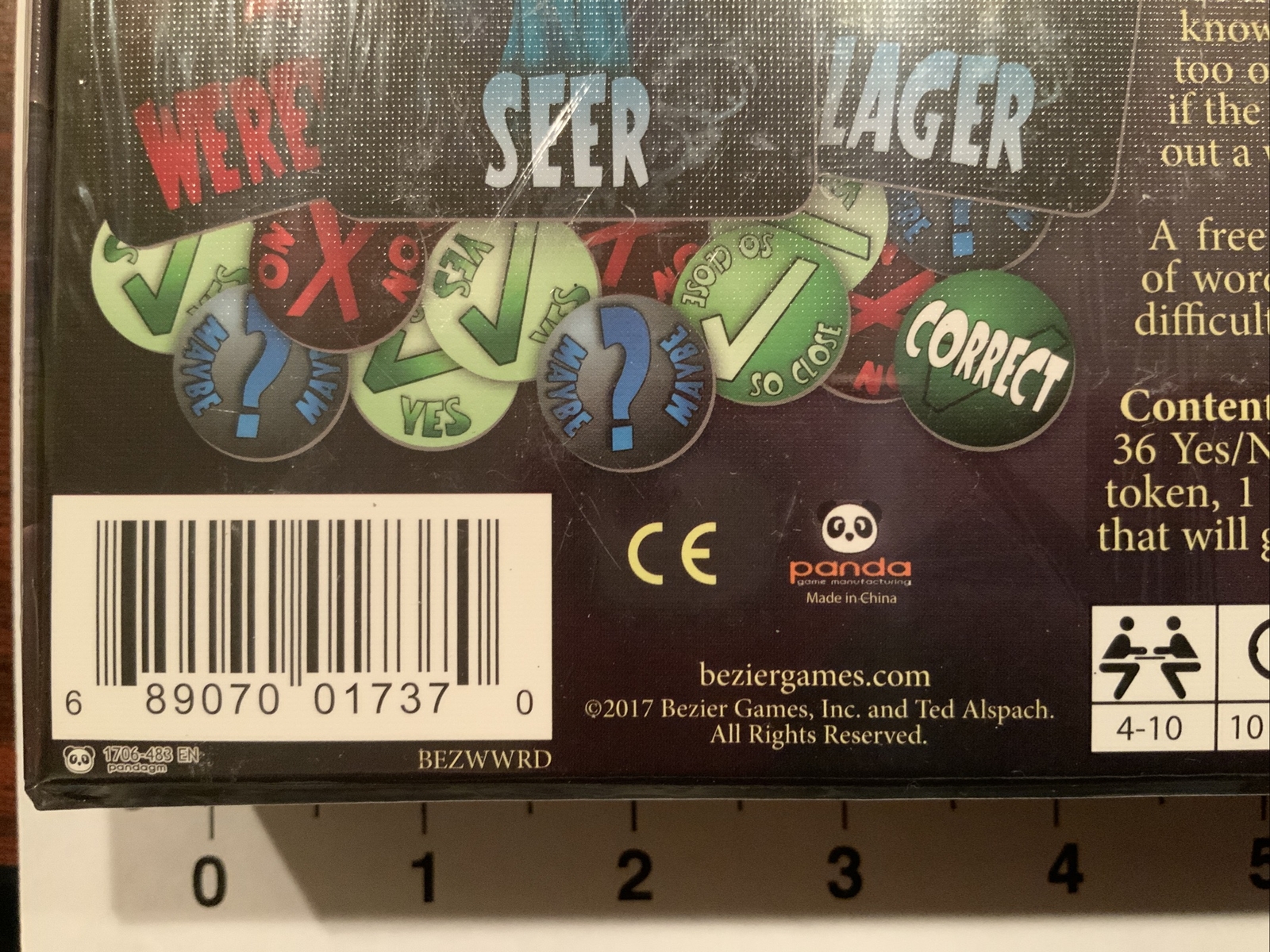 SEALED 2017 BEZIER GAMES WEREWORDS HIDDEN IDENTITY WORD BOARD GAME