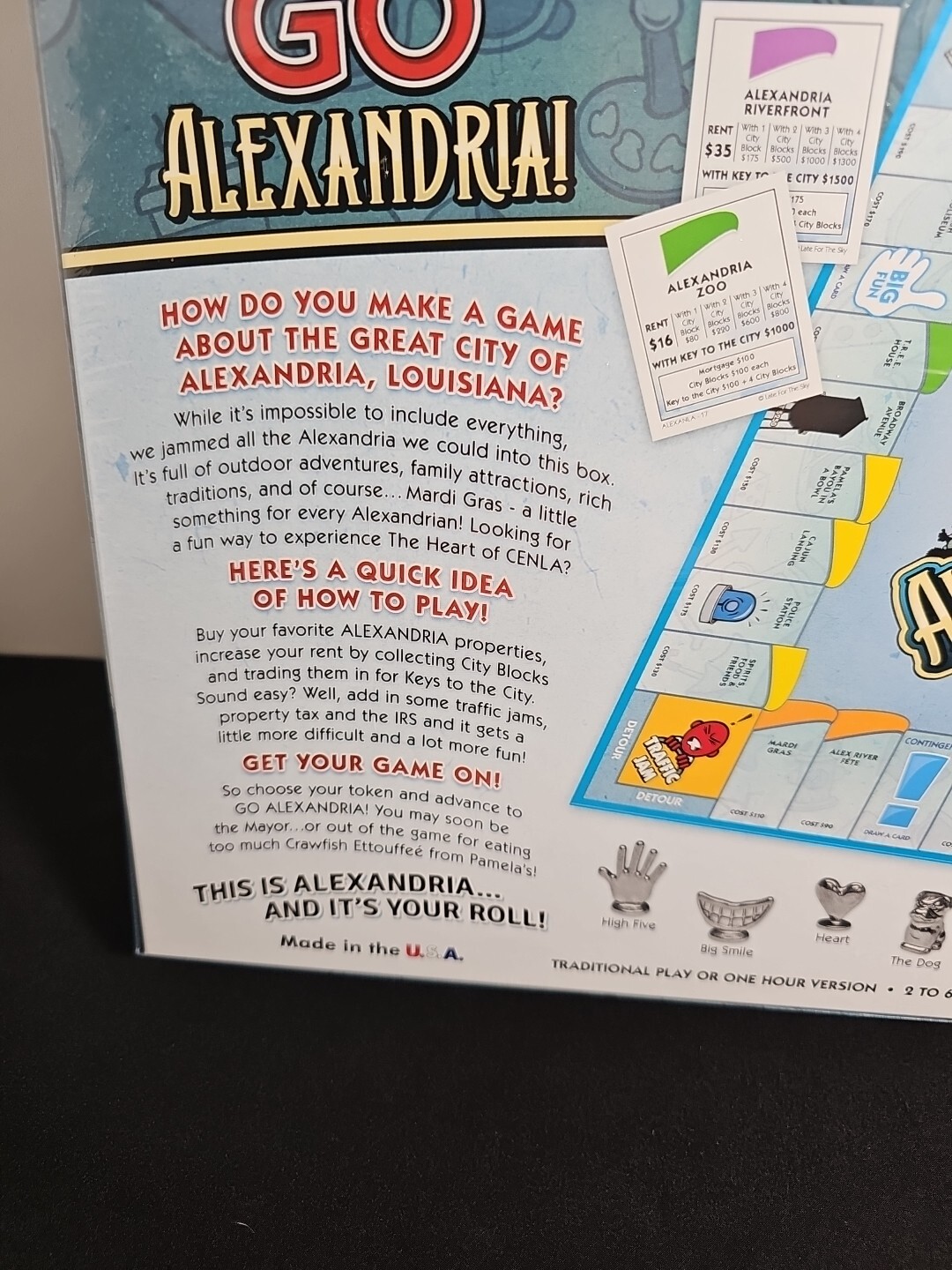 Late for the Sky Alexandria*Opoly Board Game – Alexandria, Louisiana – NEW Boxed