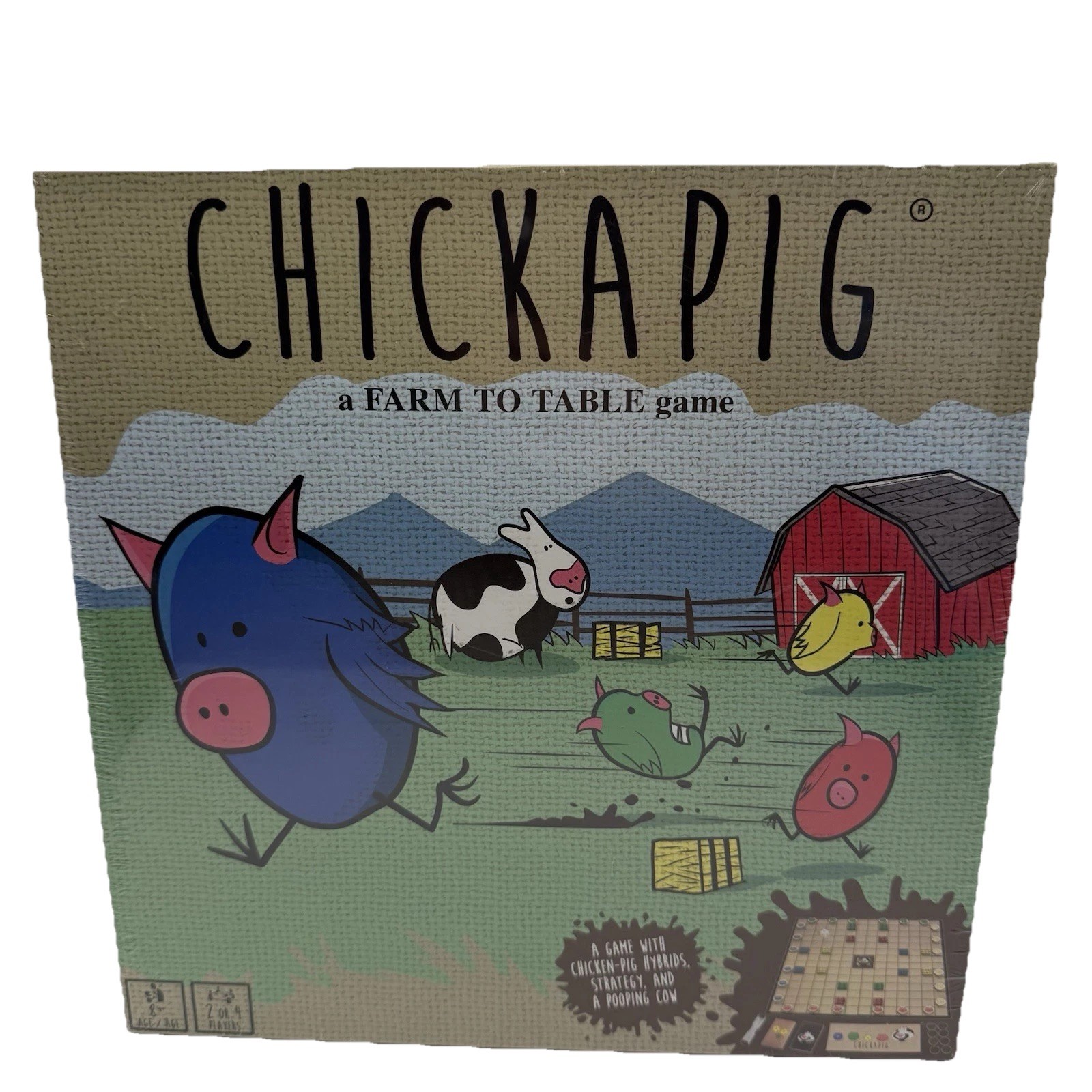 Chickapig Board Game Farm Table Strategic Family 2018 Warehouse New SEALED