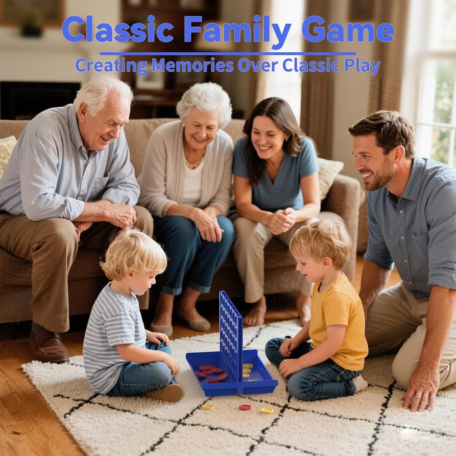 Big Size 4 in a Row Game Kids 3+ Family Indoor Outdoor Yard Camping Game
