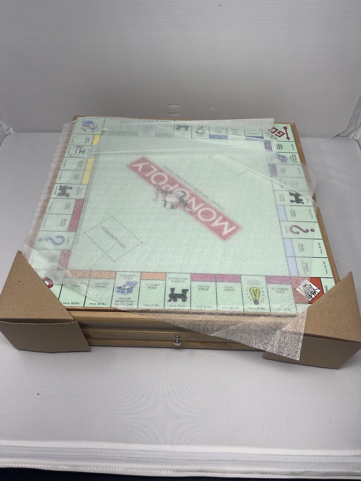 Monopoly & Clue + 6 Classic Games In Wood Cabinet Complete GREAT CONDITION!!