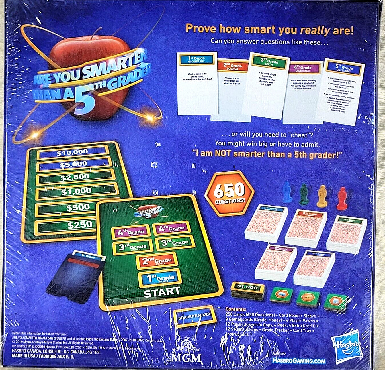 Are You Smarter Than a 5th Grader Board Game Hasbro Kids Ages 8 & Up Trivia New