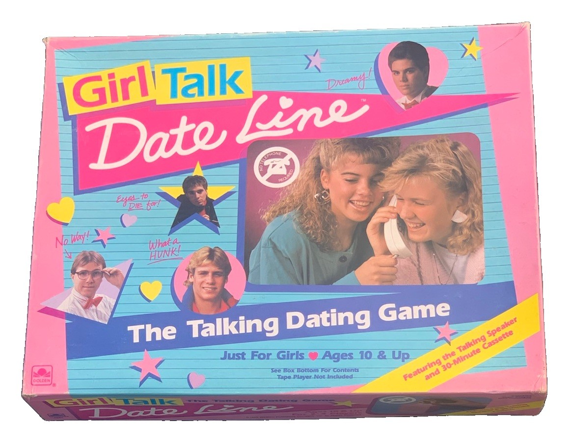 Girl Talk Date Line Board Game Golden Vintage 1989 Complete with Cassette Tape