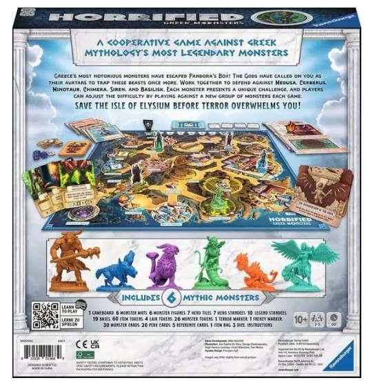 HORRIFIED GREEK MONSTERS Board Game – NEW – Strategy / Family 10+ / Ravensburger