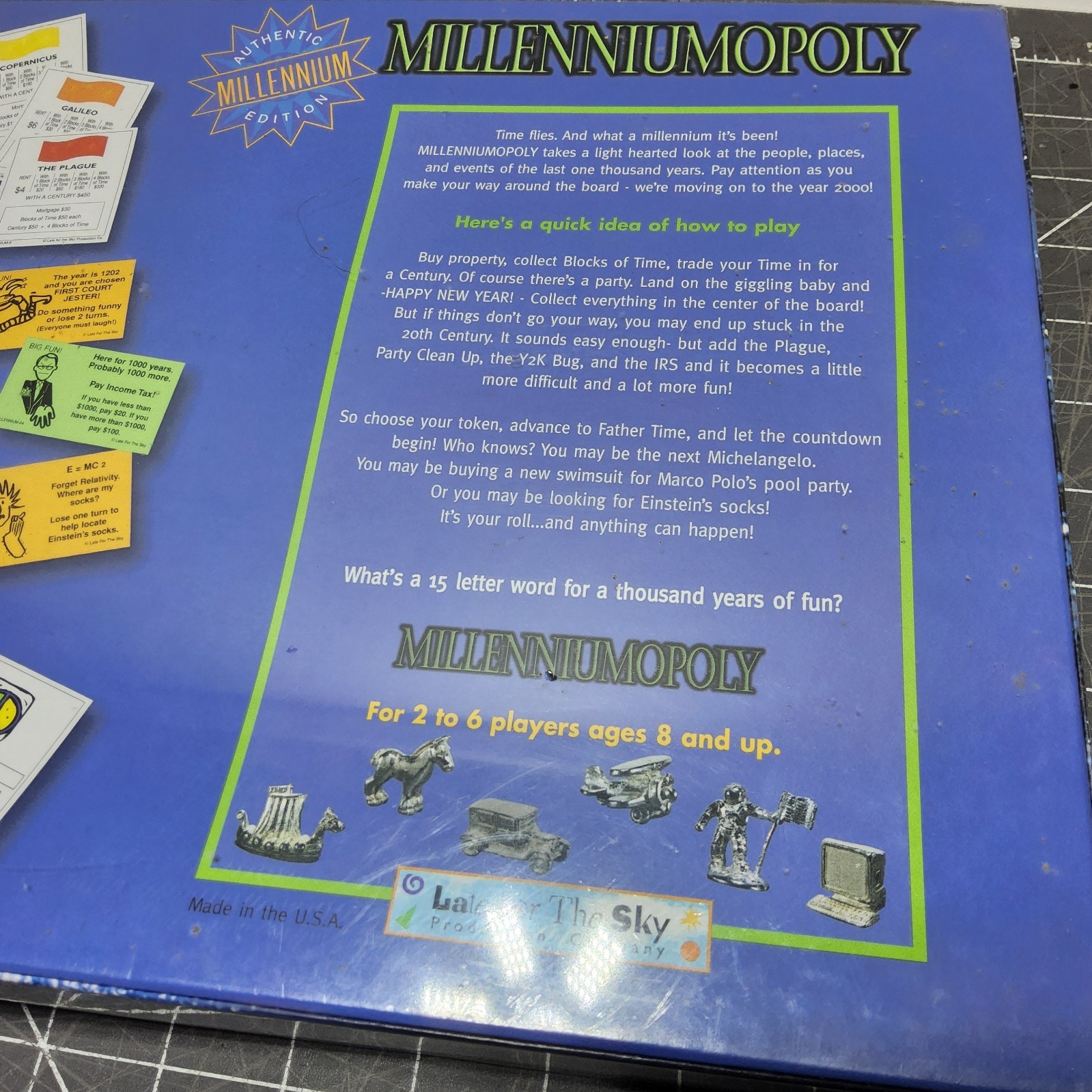 Millenniumopoly Board Game SEALED Late for the Sky Y2K 2000 vintage strategy
