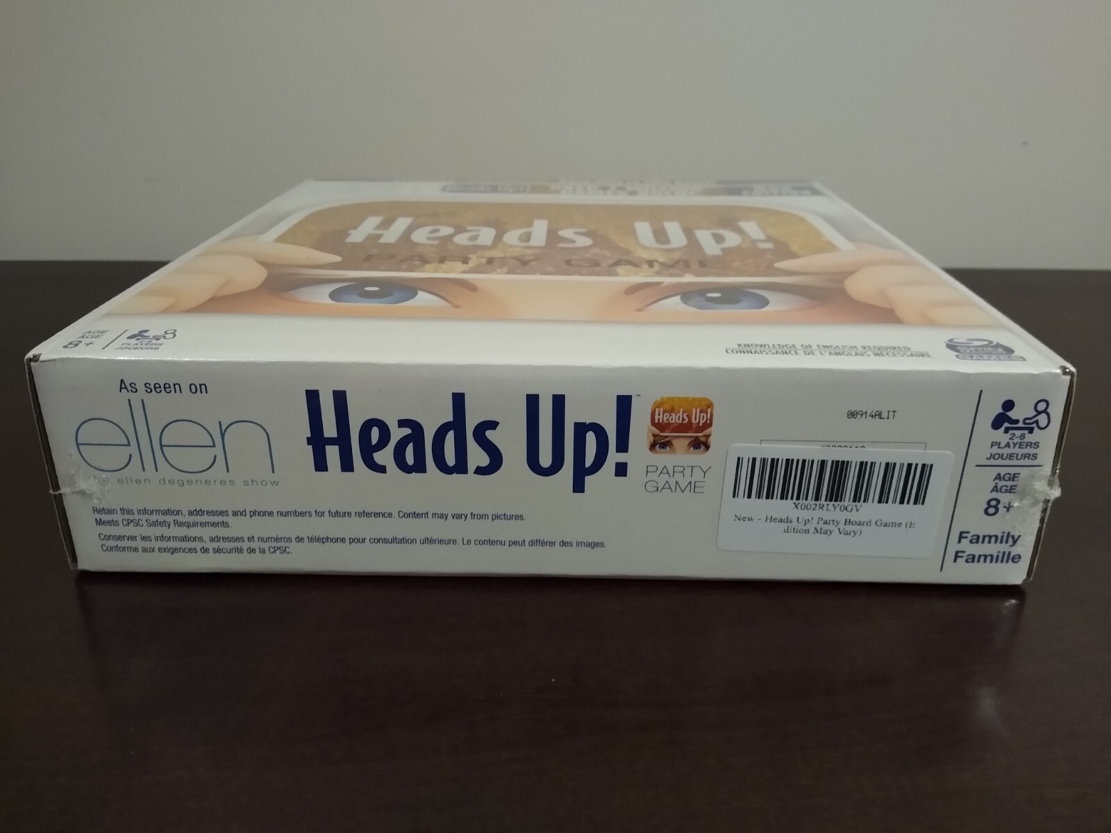Heads Up! Party Game 3rd Edition As Seen on the Ellen Degeneres Show New Sealed