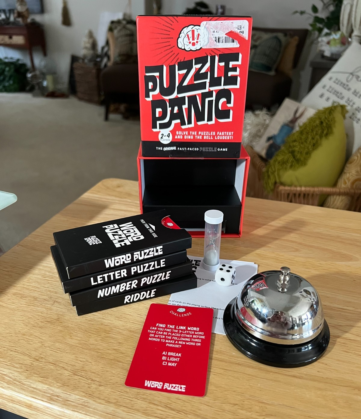 PUZZLE PANIC BELL RINGING ADULT GAME Strategy-Problem Solving-Crazy Fun AGES 12+