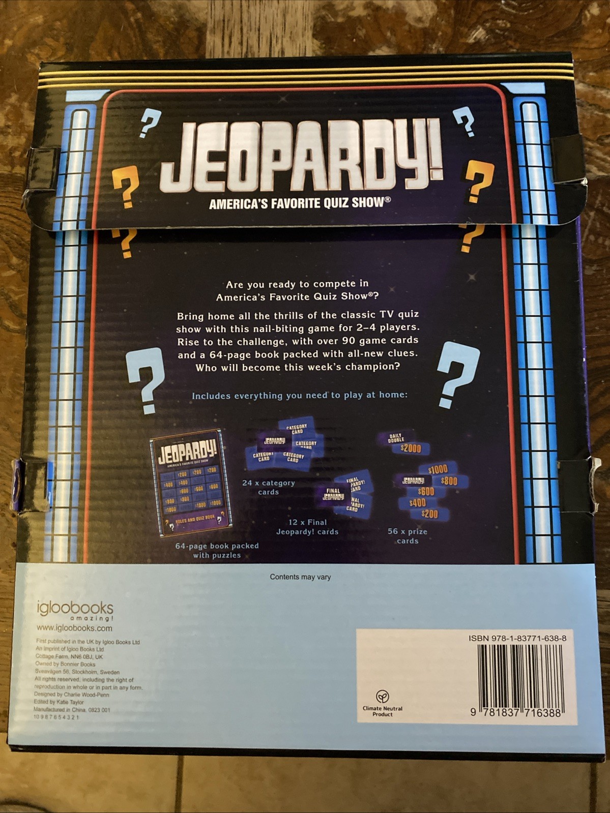 Jeopardy! America’s Favorite Quiz Show Board Game Complete Set