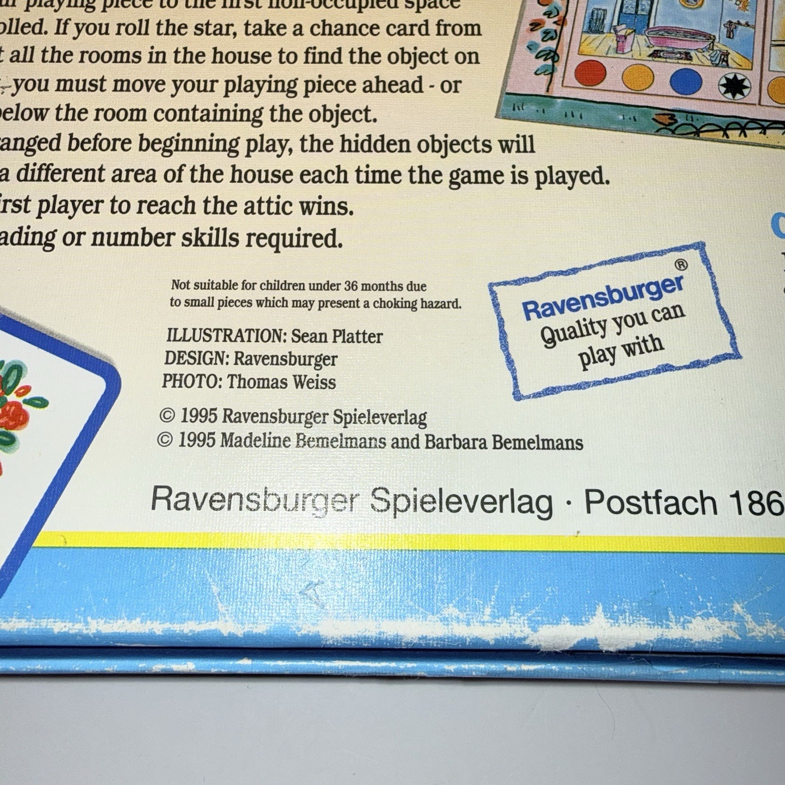 Ravensburger Madeline’s House Vintage 1995 Board Game Made In Germany Incomplete
