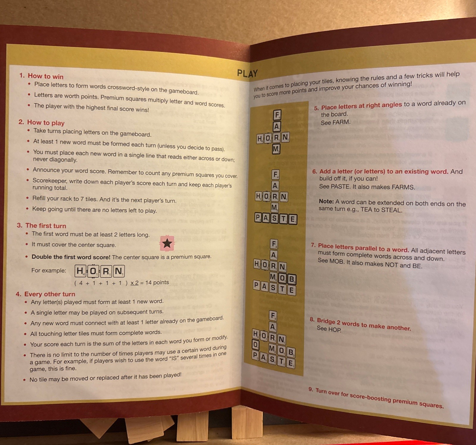 Hasbro Scrabble Game. Complete Good Set. 2013 Ed.The Letters Wood. See Descriptn