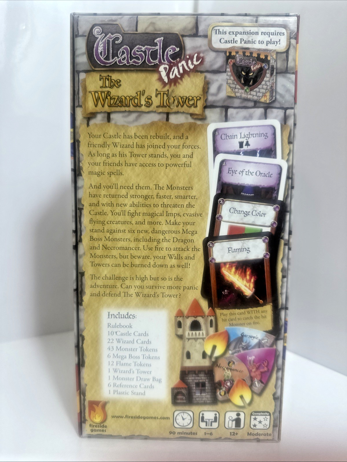 Castle Panic Wizards Tower Expansion Board Game 1st Edition Complete Fireside