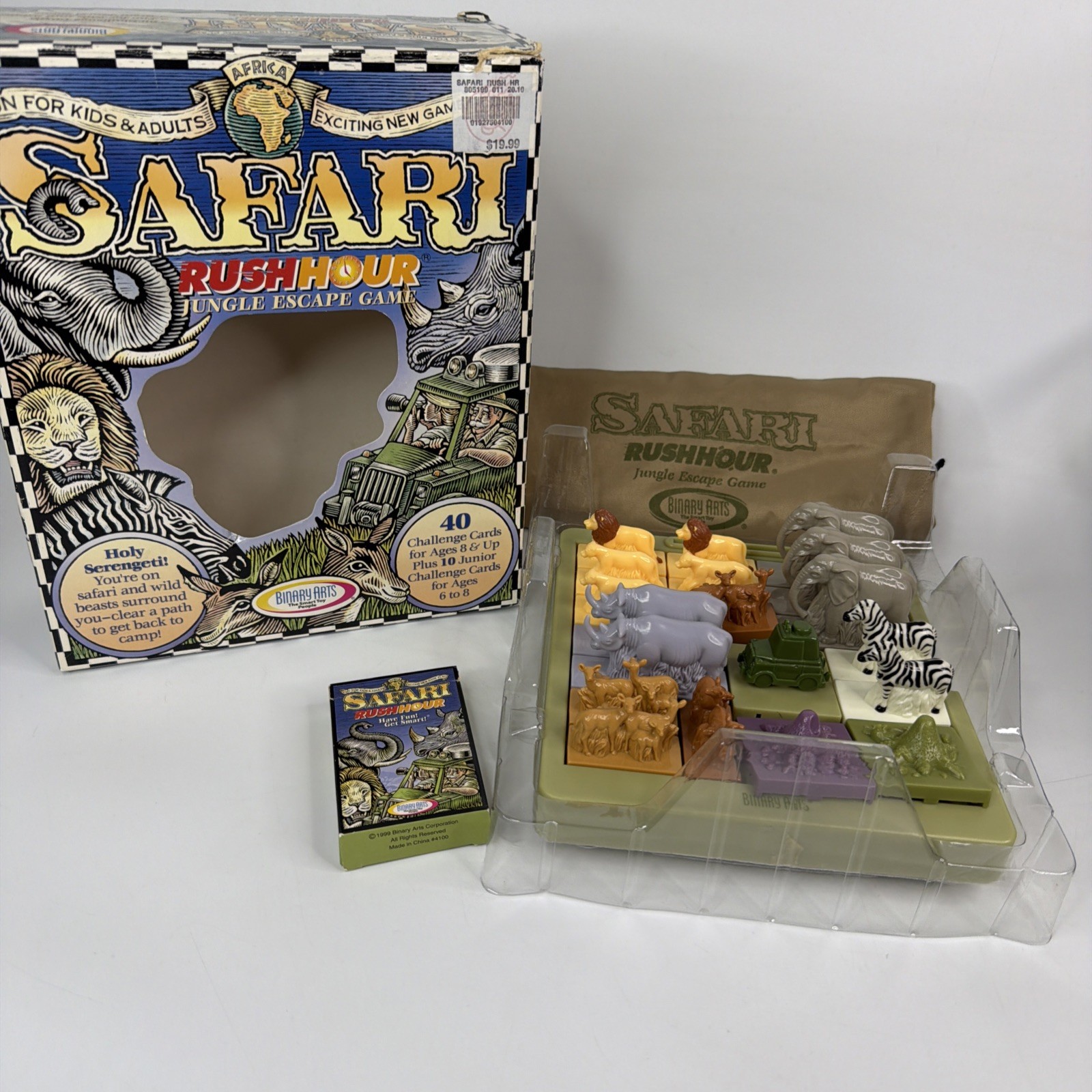 Safari Rush Hour Jungle Escape Game ThinkFun Challenge Puzzle COMPLETE!