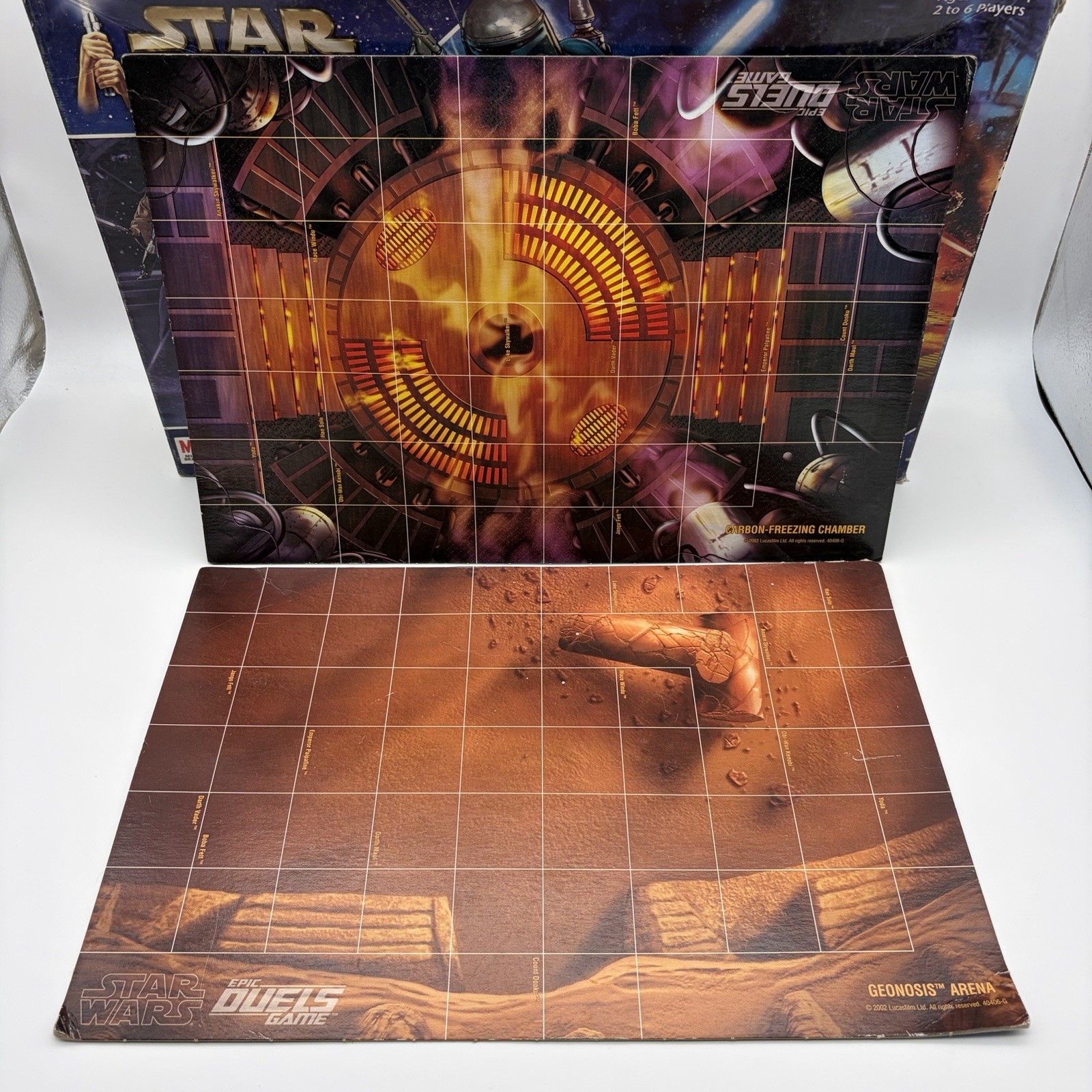 Star Wars Epic Duels Board Game 2002 w/ Figures 370/372 Cards Read