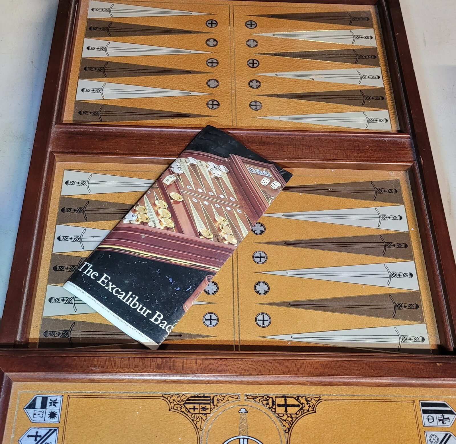 Vintage Franklin Mint Excalibur Backgammon Set 1986 Limited Edition Complete