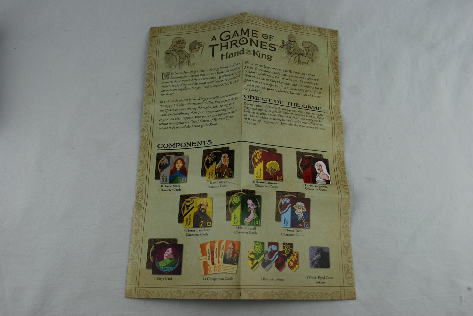 A Game of Thrones: Hand of the King Card Game 2 to 4 Players Fantasy Flight