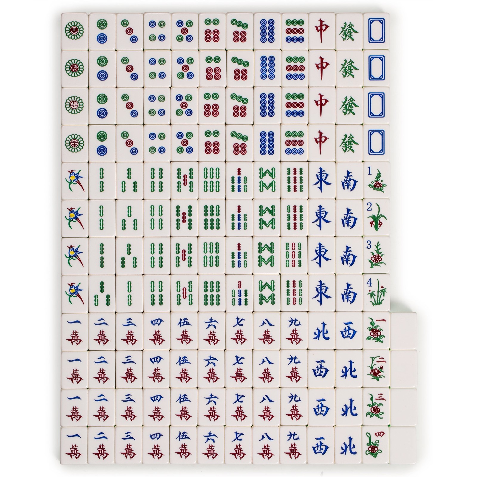 Yellow Mountain Imports Classic Chinese Mahjong Game Set – Emerald – with 148 Tr