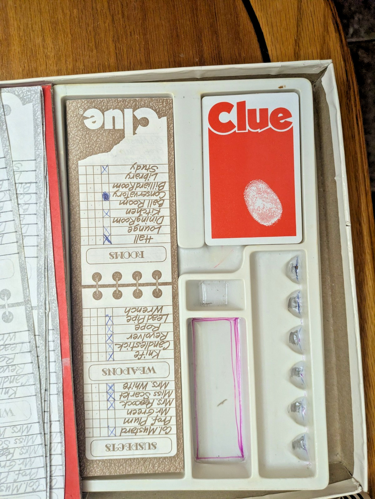 Vintage 1972 Parker Brothers Detective Board Game CLUE No. 45 – Complete
