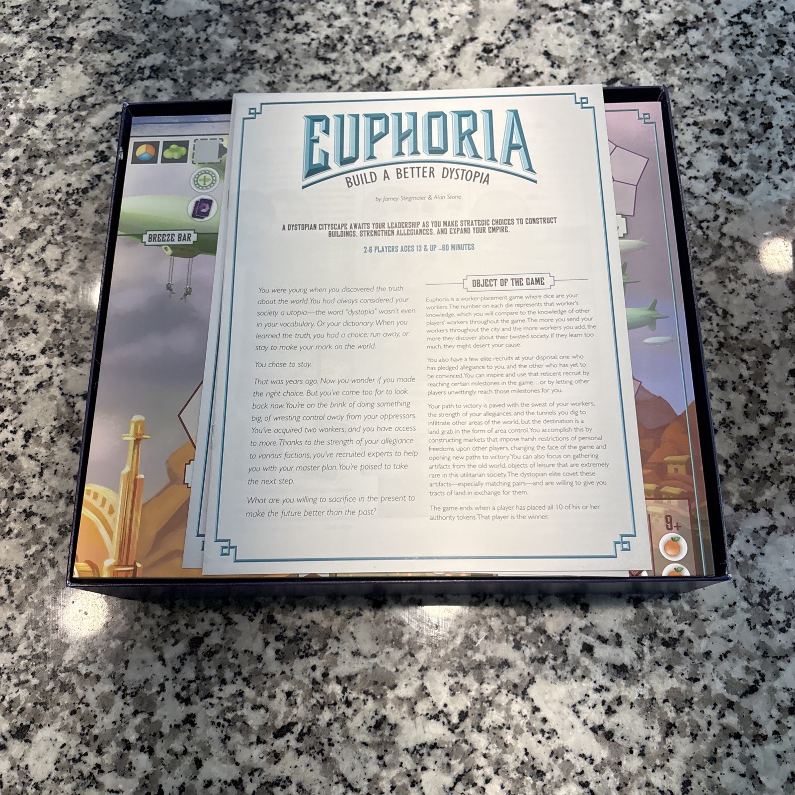 Euphoria Board Game with Ignorance is Bliss Expansion and Game Trayz!