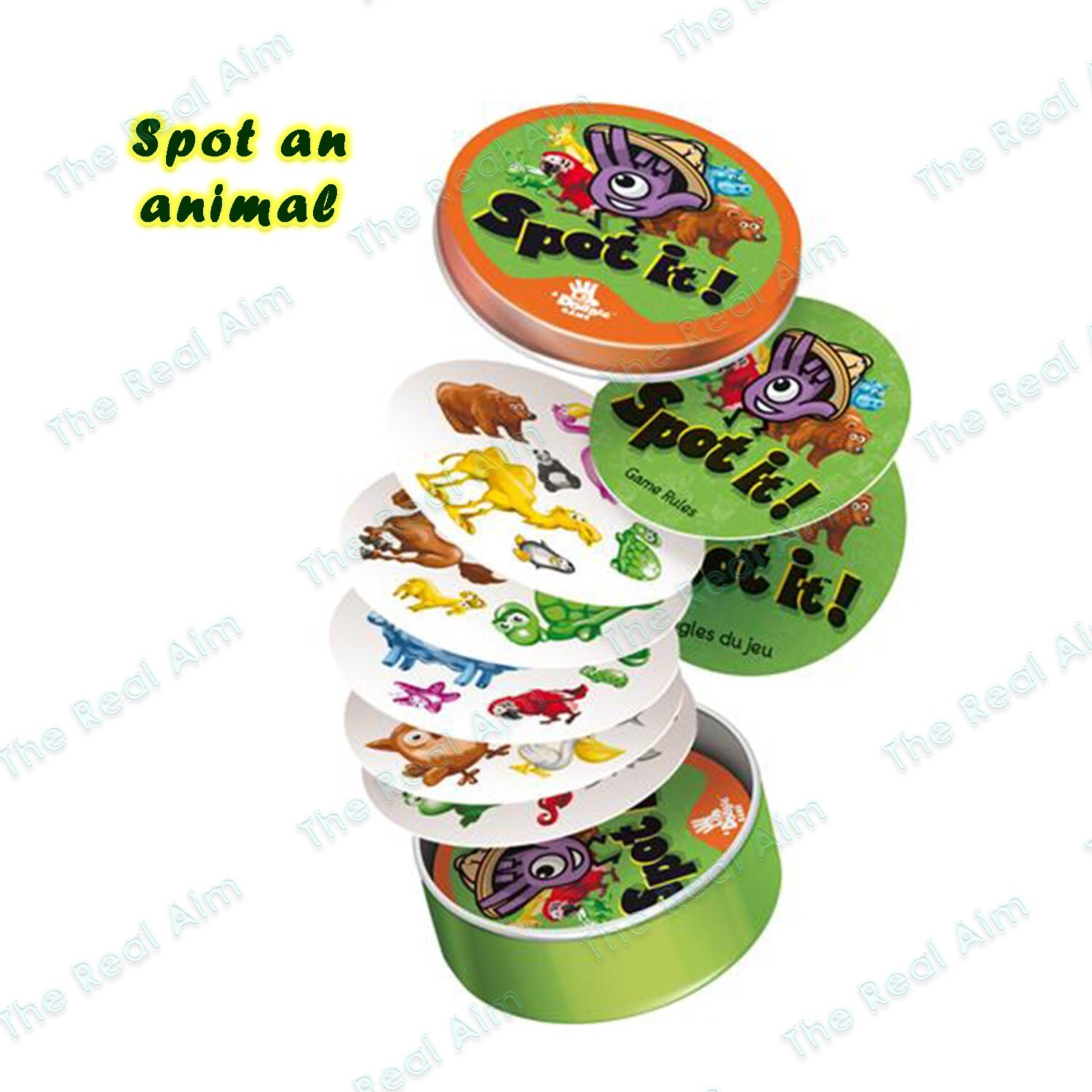 Spot It! Animal Matching Card Game for Kids 4 yo &up Memory Game, Party Games