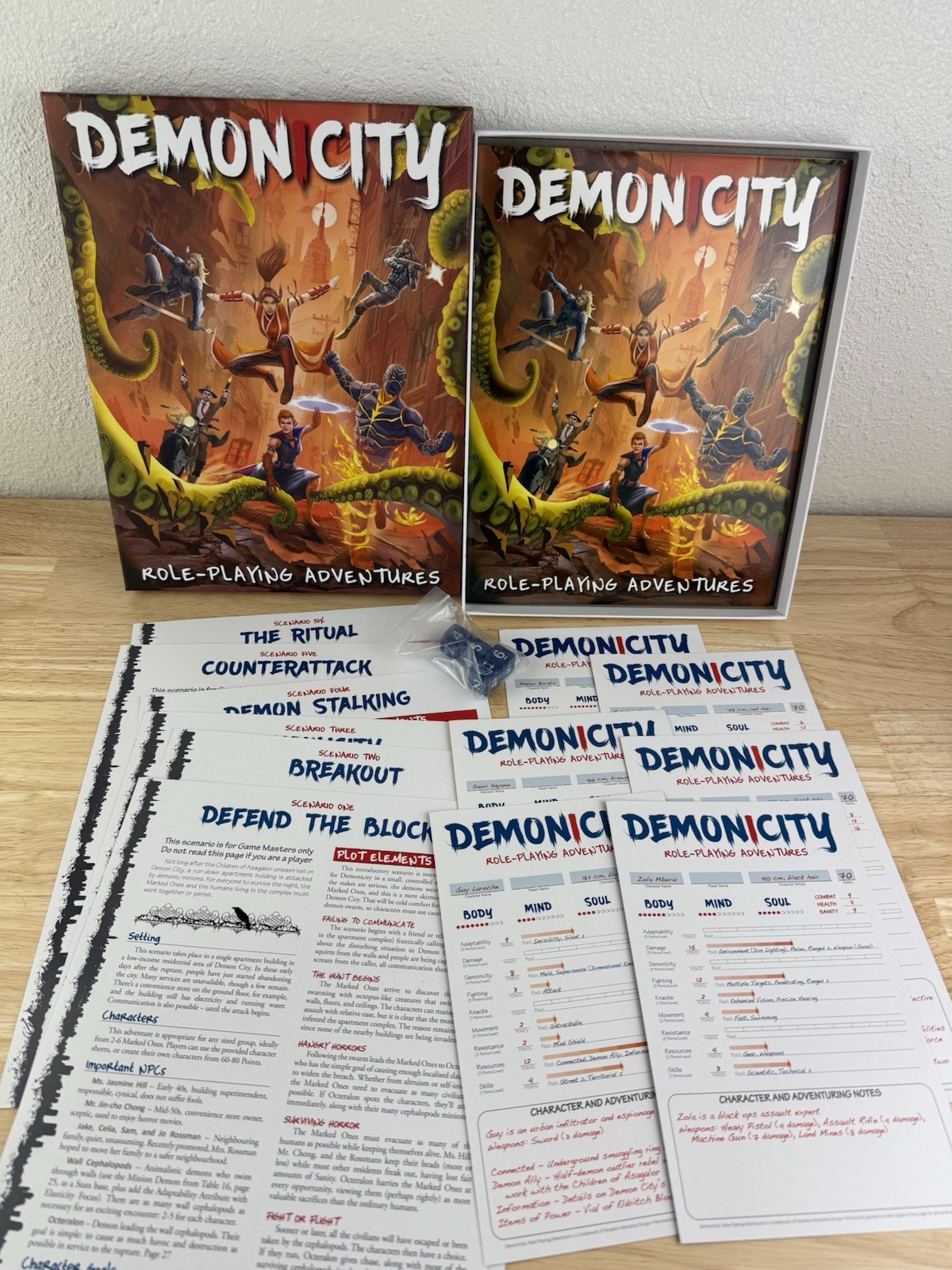 Dyskami Board Game Demon City & Pixies RP Role Playing Adventures Lot 2