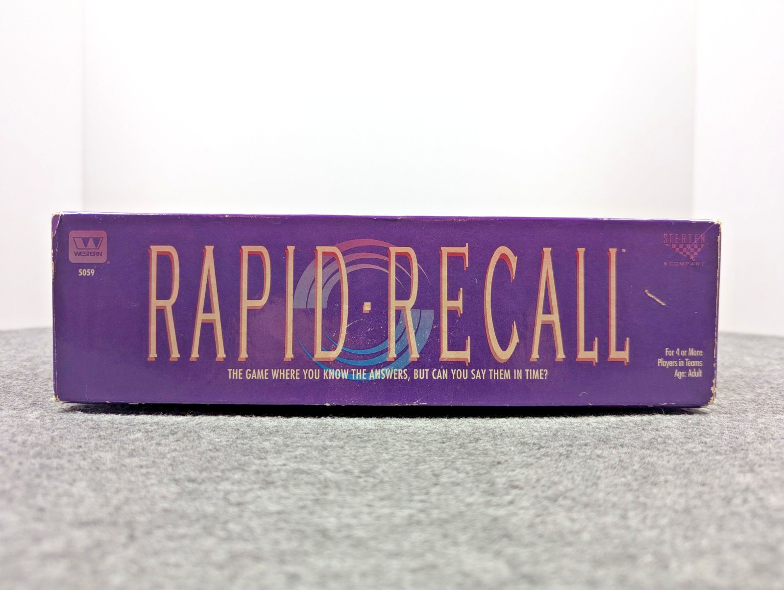 Vintage Rapid Recall Board Game (1993) Fast Fun Memory 100% Complete