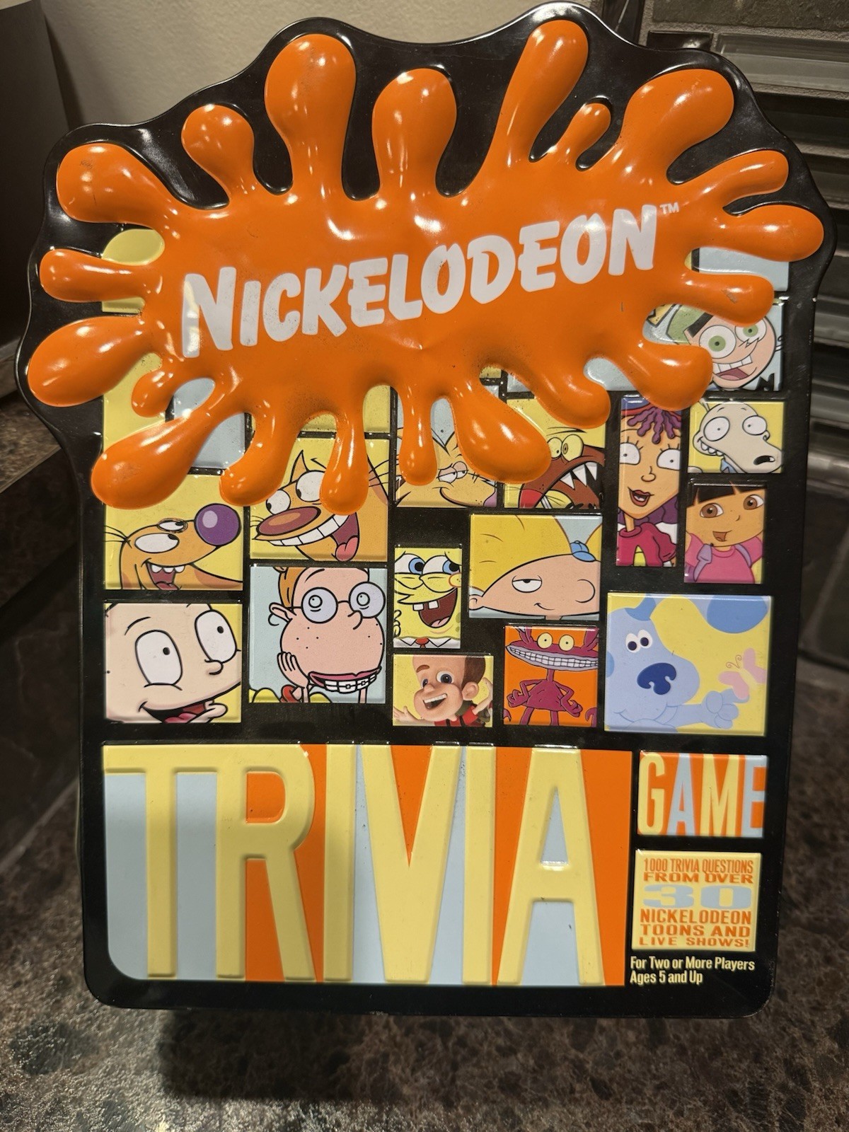 Nickelodeon Trivia Game Complete Tin Set Rugrats SpongeBob Hey Arnold See photos