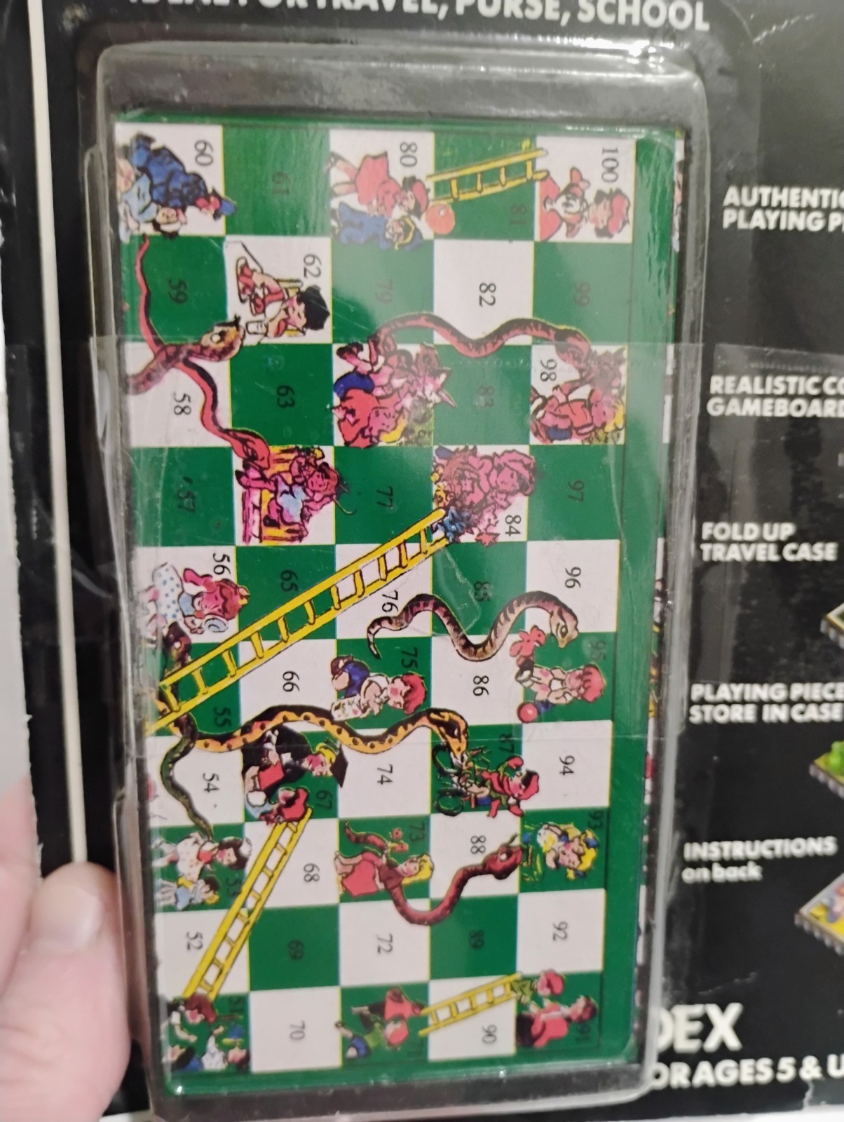 NEW Vintage 1989 Fundex Mini Magnets Snakes & Ladders Miniature Board Game
