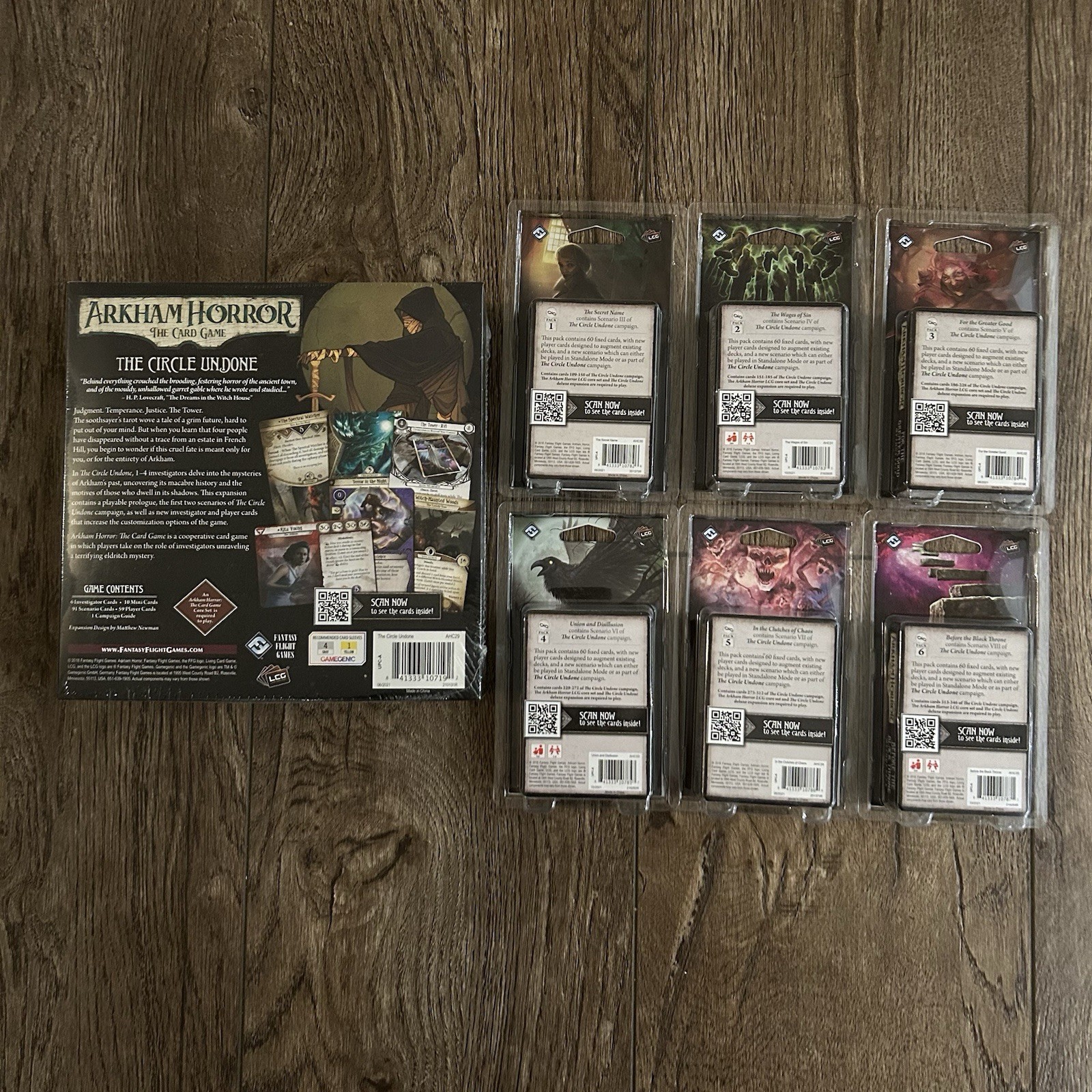 Arkham Horror LCG – The Circle Undone Old Format Expansion + 6 Mythos (BNIS)