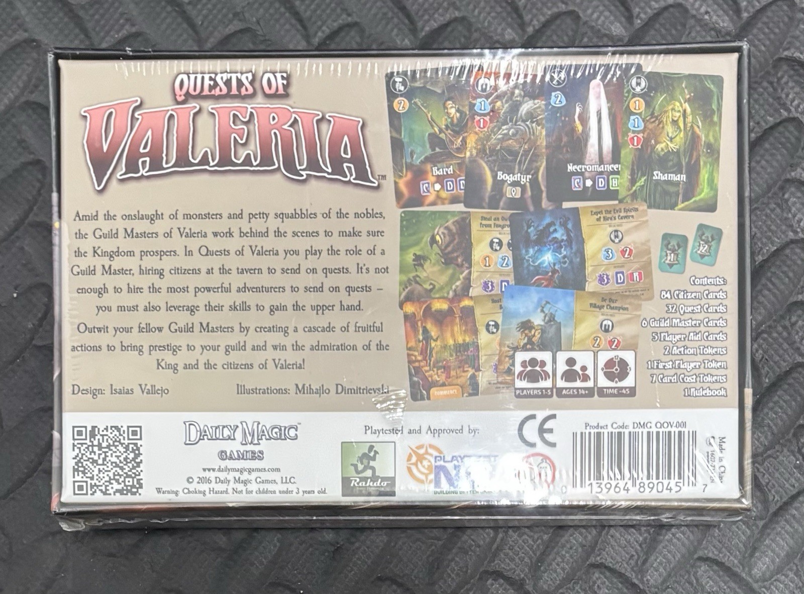 Brand New Sealed Quests of Valeria Board Card Game 2016 Daily Magic Games