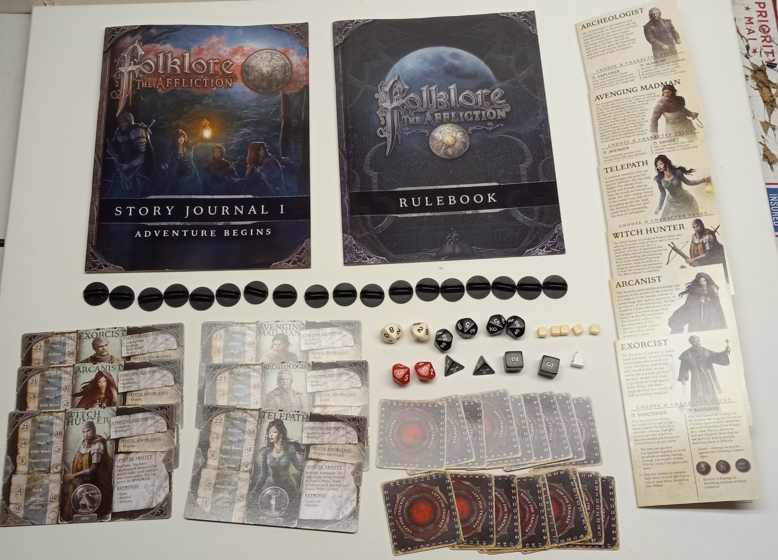 Folklore: The Affliction Second Edition Horror Fantasy Board Game