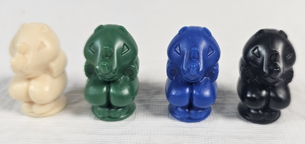 Jumanji All 4 Rhino Movers Figures Replacement Game Pieces Plastic Tokens Pawns