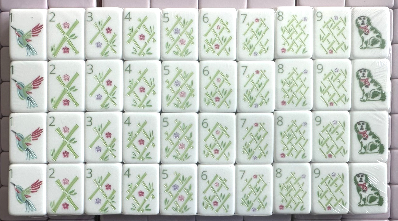 MISSING 2 FLOWERS – PASTEL PURPLE 4 Layer Acrylic Mahjong Tiles READ DESCRIPTION