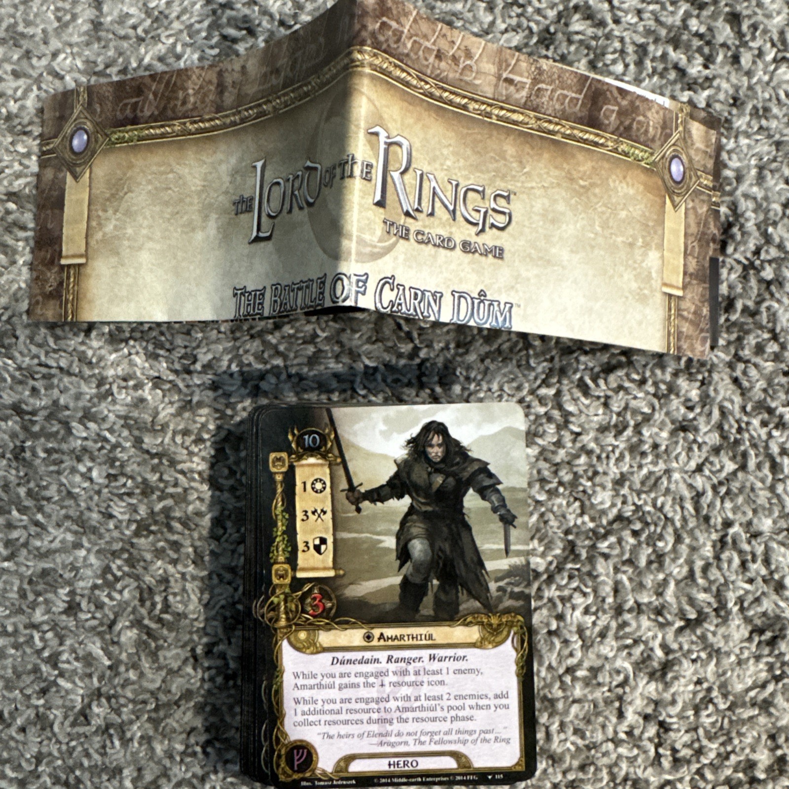 Lord of the Rings LCG: Angmar Awakened Cycle 6x Adventure Packs (1 card missing)