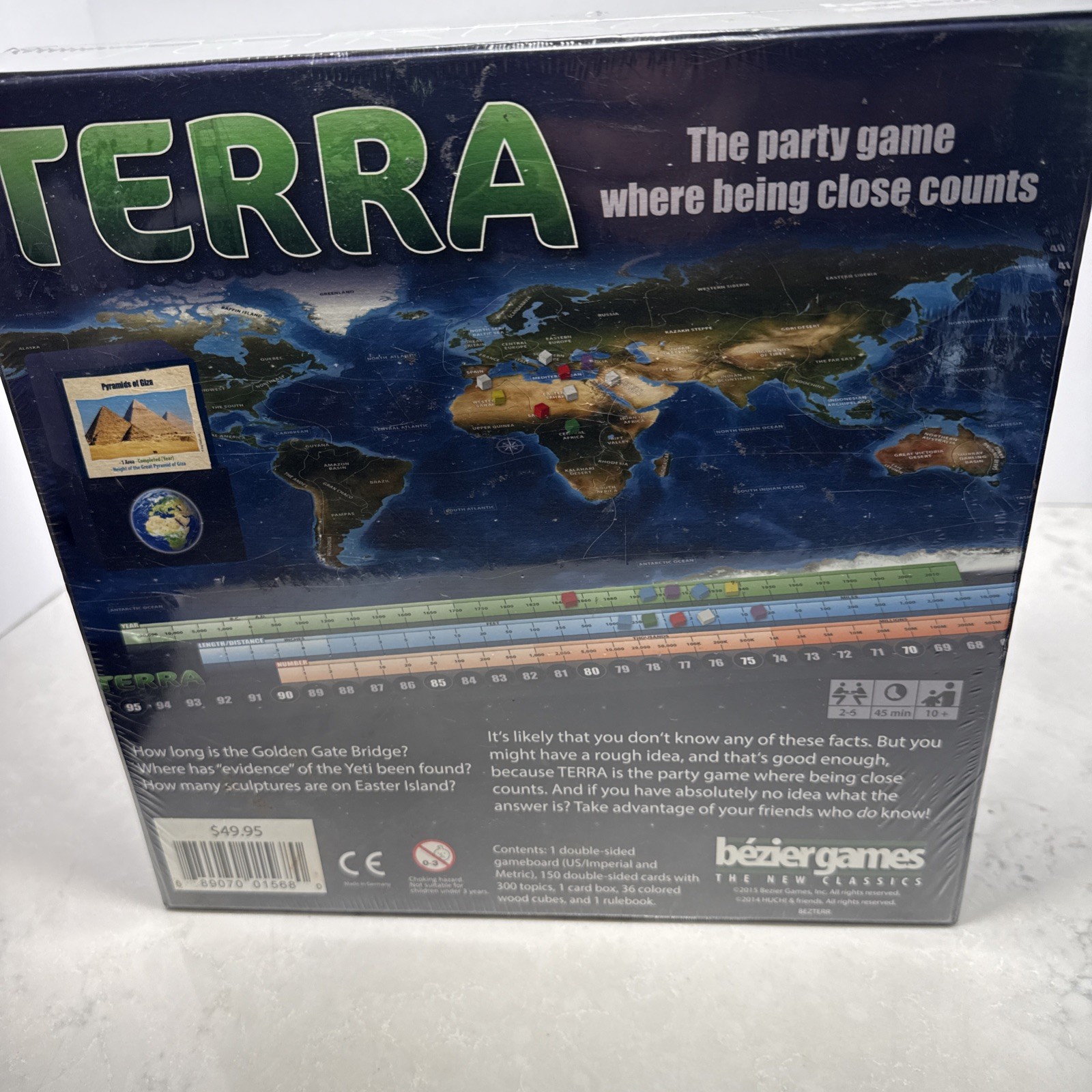 New 2014 Bézier Games Terra Geography Trivia Board Game NIS Party Game