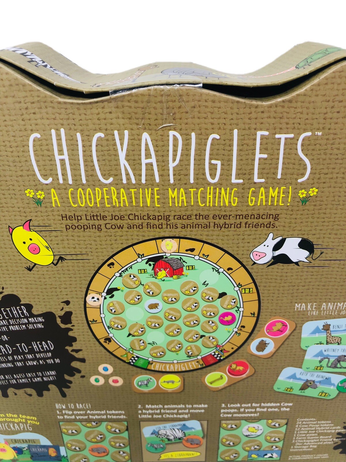 Chickapiglet Board Game Matching Game of Animal Hybrids Problem Solving Age 4+