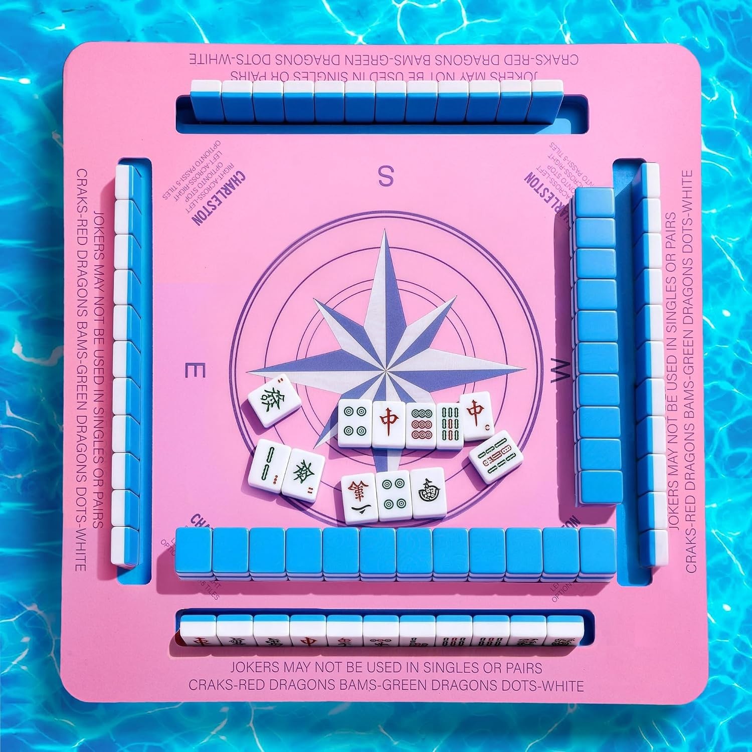 Floating Mahjong Table 19×19 Waterproof EVA Pool Game Surface for Card Games