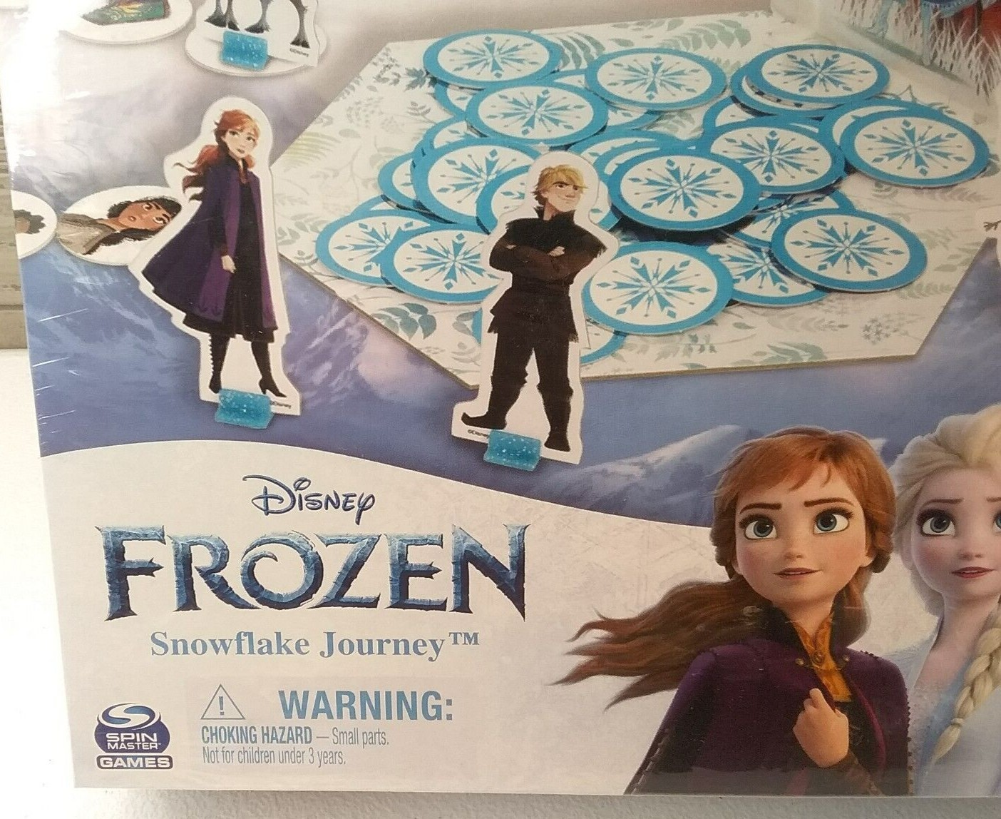 DISNEY FROZEN 2IN1 48 PIECE GLITTER PUZZLE AND SNOWFLAKE JOURNEY BOARD GAME 5+