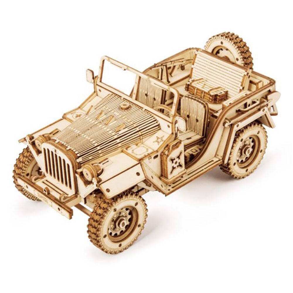 Robotime DIY Army Field Car 3D Puzzles Kit 1/18 Scale for Ages 10+ and Up