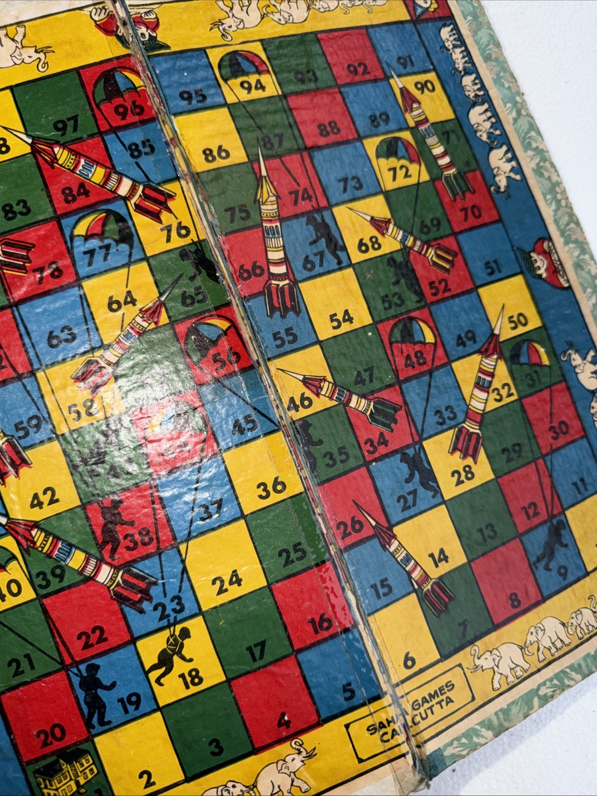 Ludo & Rocket SAHA Games Calcutta. W/ Disney Mickey & Mini Mouse Board Game READ