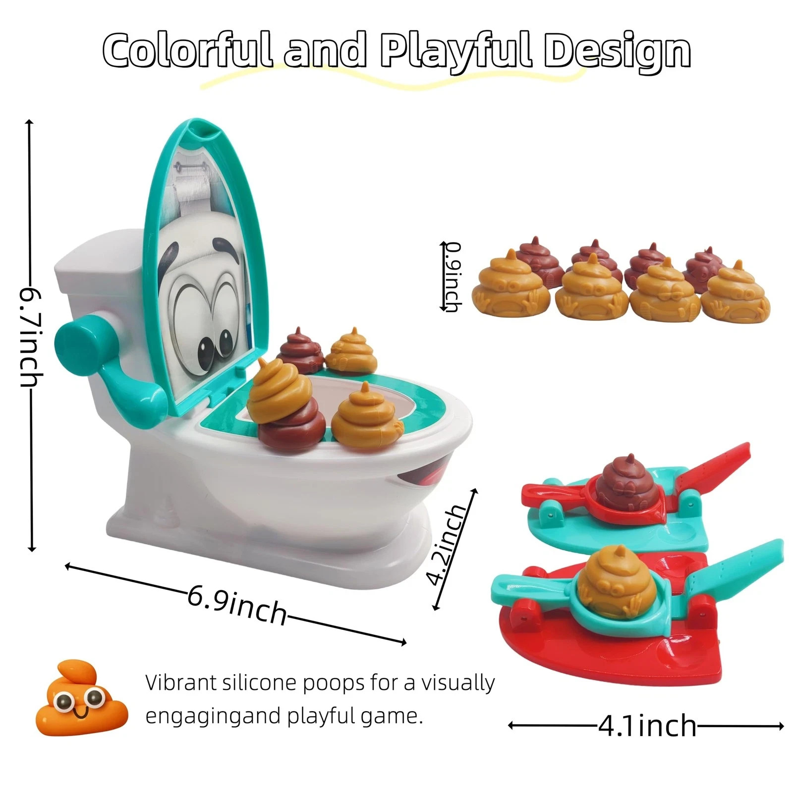 Poop Game,Floor Shooting Game for 4 – 12 Kids,Family Board Games