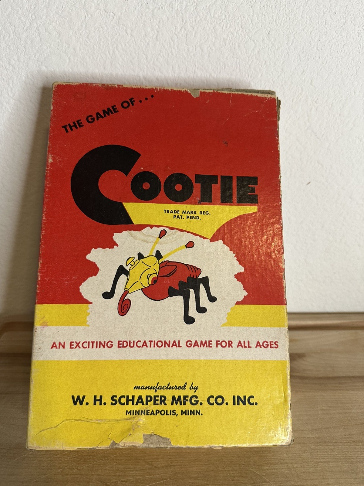 1949 Vintage The Game of Cootie Original Box Complete – Variety of Colors