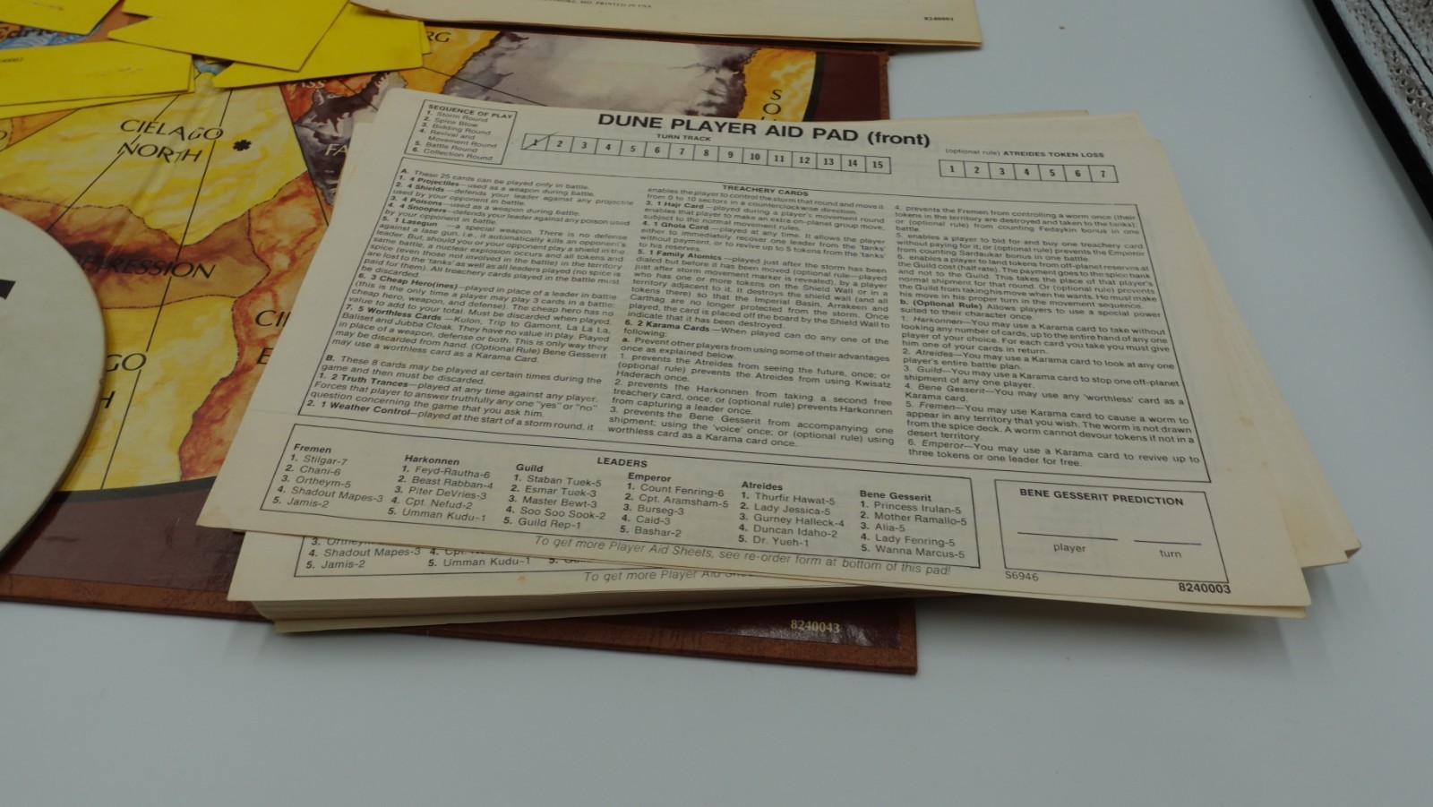 Frank Herbert’s Dune Board Game 824 Avalon Hill Vintage 1979