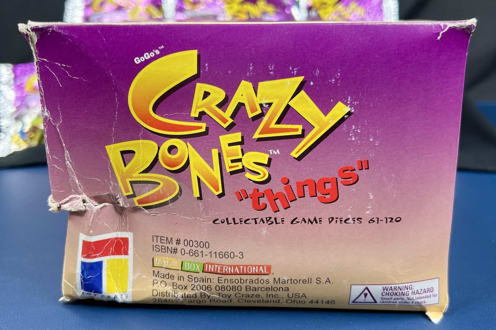 10 Sealed Packs GoGo’s Crazy Bones Things & Empty Display Box