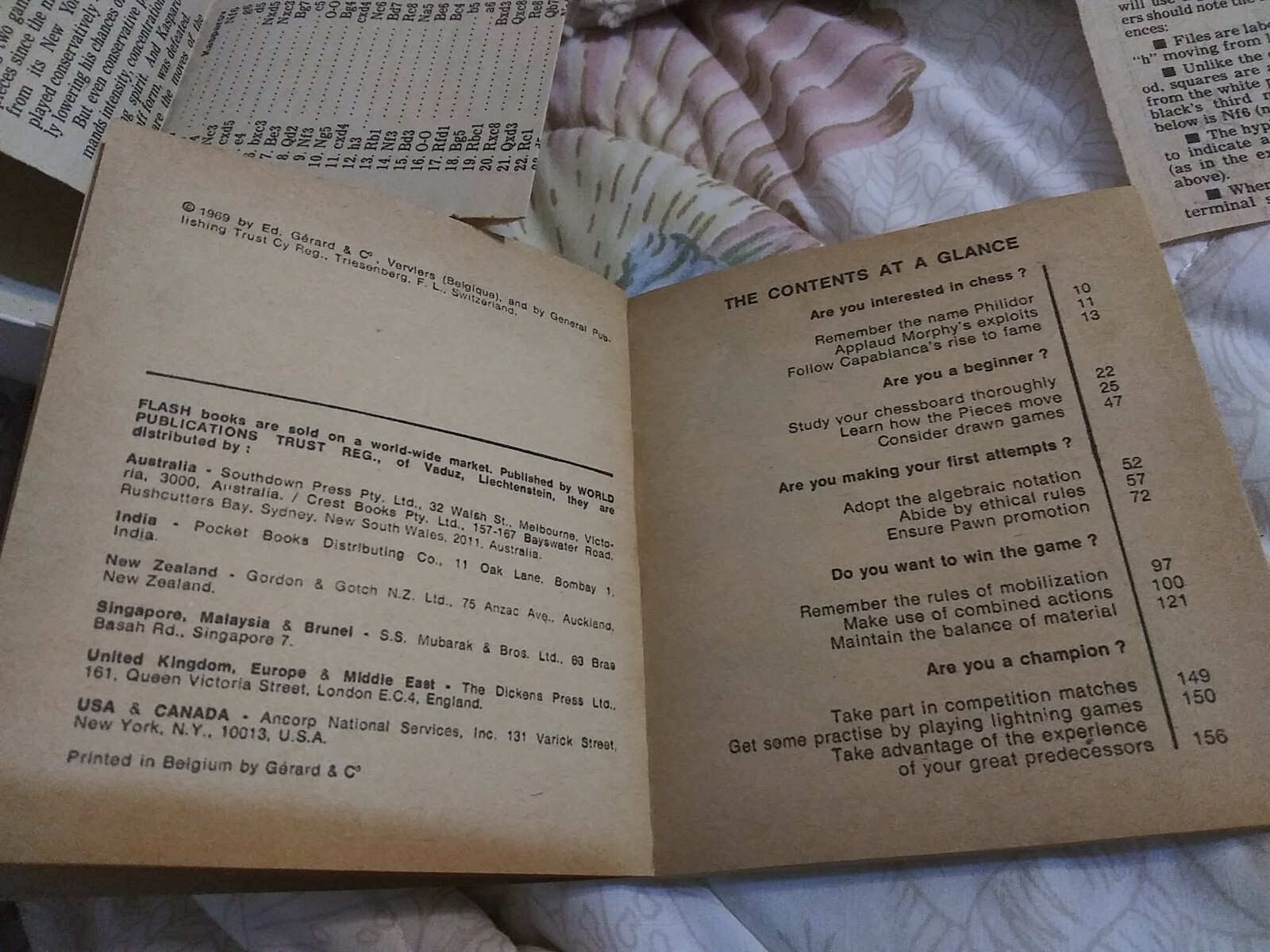 RARE Vtge 1973 Europa Chess Pacific Game with RARE Chess Book & Ephemera